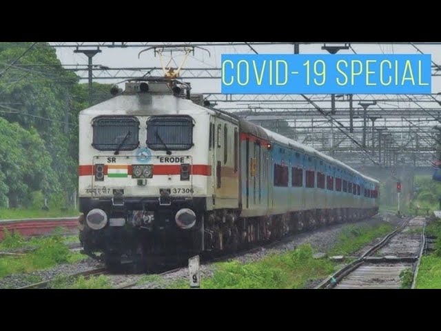 Venad Express limited stop Covid-19 special running empty on a rainy day