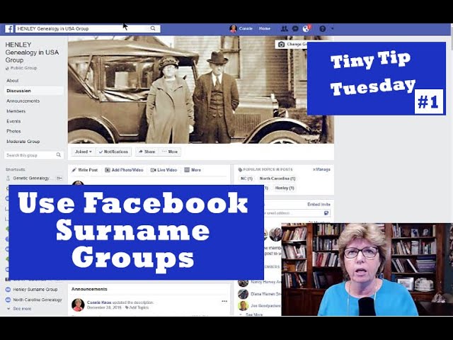 How to Use Facebook Surname Groups for Genealogy Research (Tiny Tip Tuesday #1)