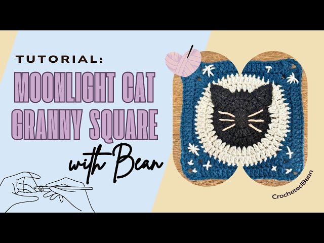 Moonlight Cat Granny Square