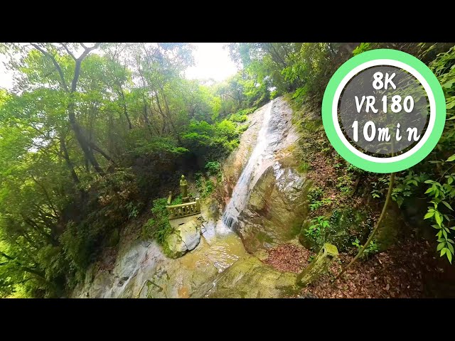 10 Min Meditation See Japan's amazing waterfalls VR180 8K Binaural ASMR