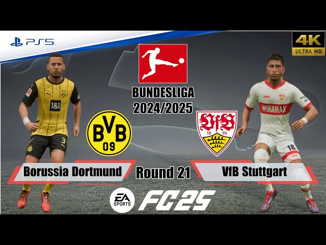 FC 25 - Borussia Dortmund vs VfB Stuttgart | Bundesliga 24/25 | Full Match | PS5™[4K]