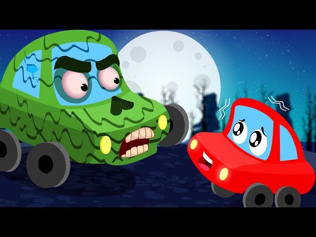 Zombie In The Dark | Little Red Car | Halloween Videos For Children | Kids Channel Cartoons