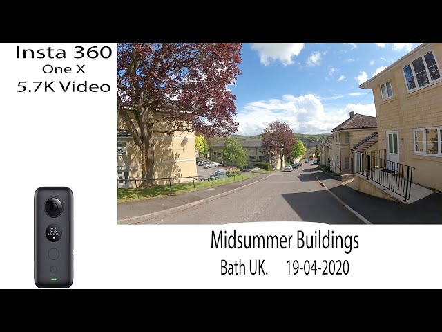 Midsummer Buildings.  "Driving through The Streets of Bath, UK" (Insta 360 One X)