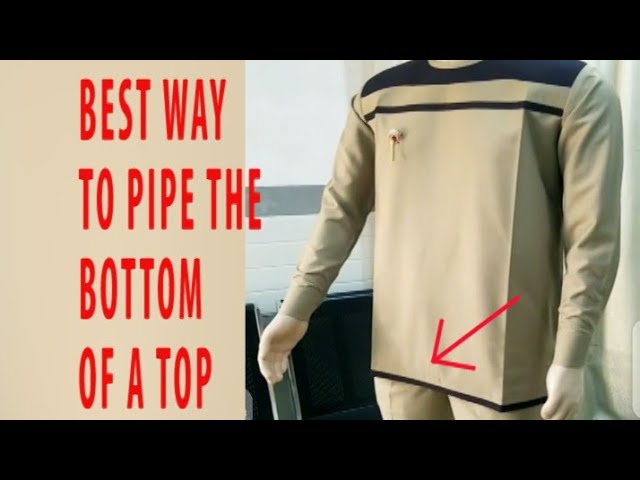 How to pipe the bottom of senator wear ( detailed )