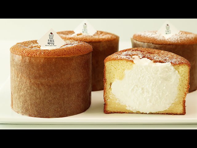 Castella cake with hidden cream! Real moist whipped cream castella cake recipe 🍰