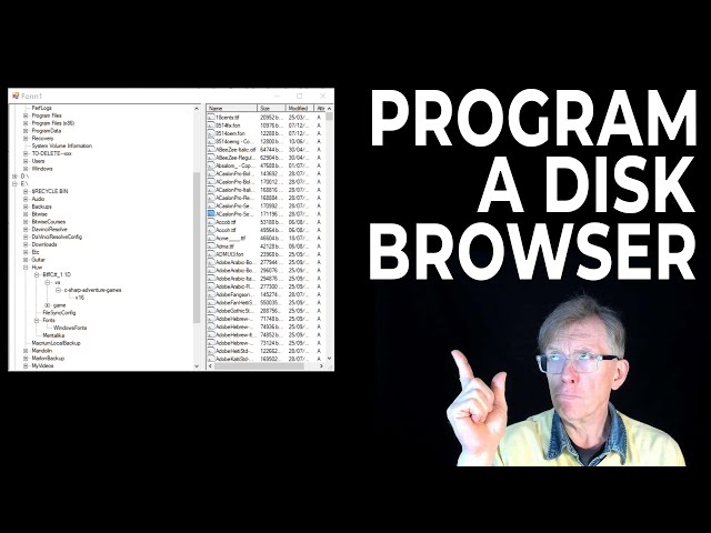 How to Program A Disk Browser in C#