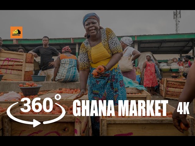 VR 360 Video of Ghana Market 2 - 4K Virtual Reality