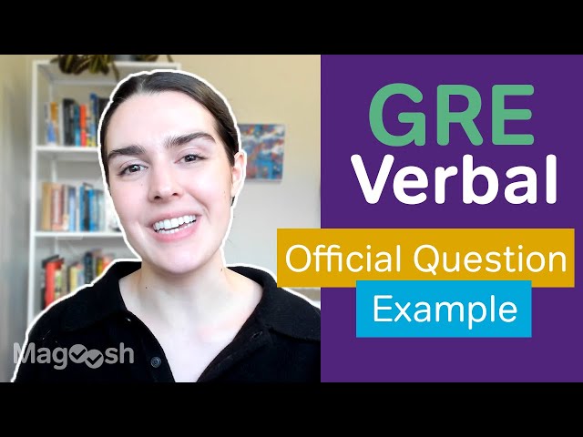 Official GRE Verbal Question Explained!