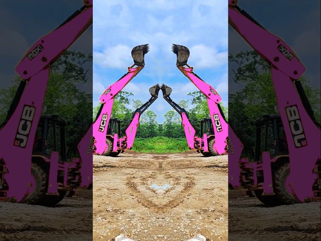 JCB PINK CRAZY JCB VIDEO 😎💯 #jcb #jcbvideo #xcavator #tractor ##backhoe #buldozer #cat #dj