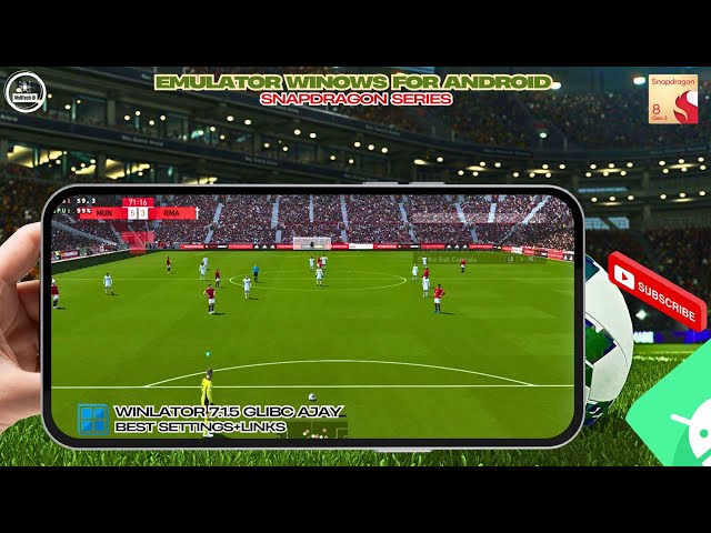 TEST 2 PES 2018 | WINLATOR GLIBC 7.1.5 FULL SETTING AND VERY STABLE + SMOOTH SNAPDRAGON 8 GEN 3