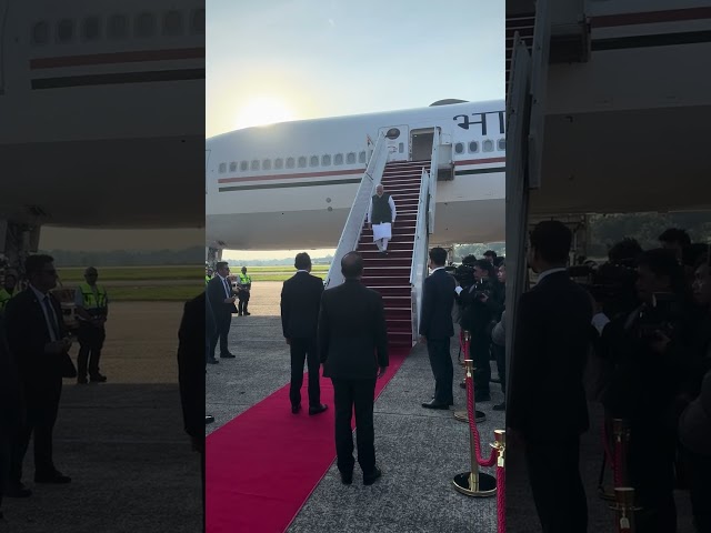 Prime Minister Narendra Modi arrives in Brunei