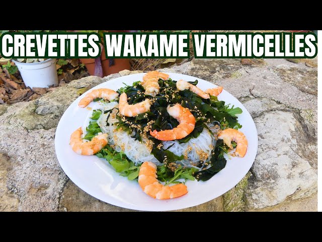 Salade Wakamé aux Crevettes et Vermicelles! Recette Saine et Délicieuse