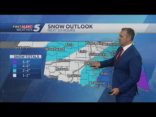 8 am Winter Weather and Snow Update in Oklahoma