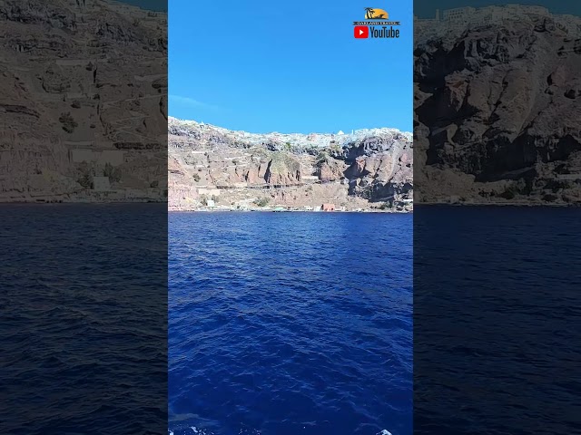 Tender Boats In Santorini Greece