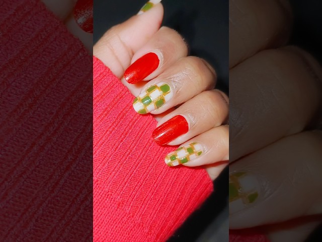 Easynailart🎀💅🏻💛💚 #nailart #nails  #easynailsathome #nailtutorial #paintednails #naildesign