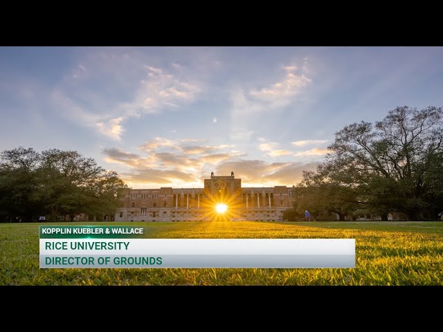 Director of Grounds Career Opportunity at Rice University