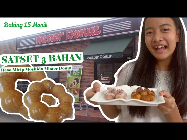 Resep DONAT cuma 3 Bahan !!! Rasanya Kenyal Mirip Mochido nya Mister Donut | Baking with Zara Cute