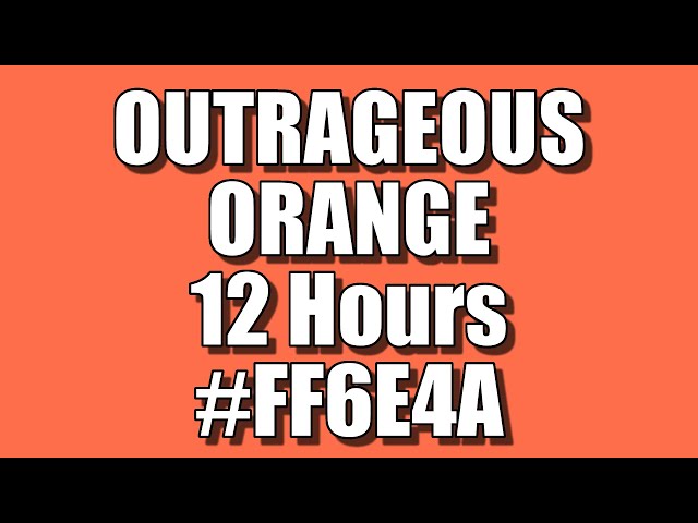 BLANK SCREEN OF PURE OUTRAGEOUS ORANGE COLOR FOR 12 HOURS – FULL HD – 1920x1080 - HEX # FF6E4A