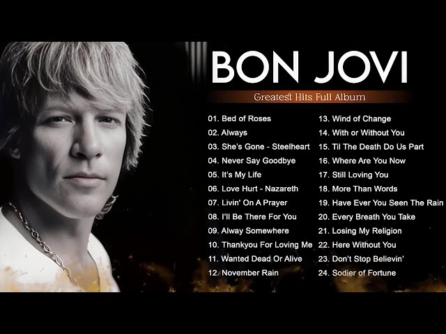 Bon Jovi Songs Collection 2024 - Bon Jovi Greatest Hits Playlist