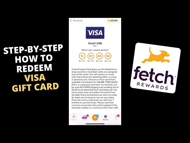 How Redeem VISA Gift Card On Fetch Rewards!