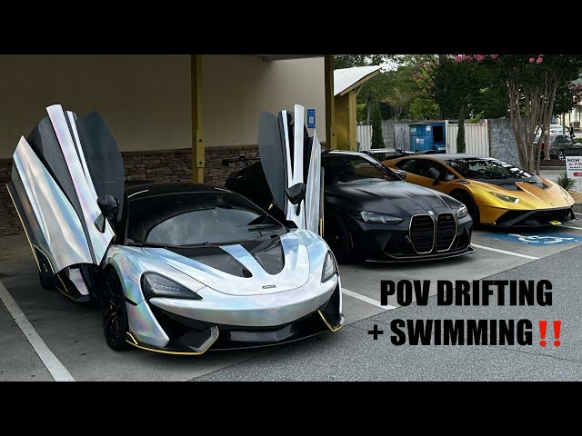 DRIFTING & SWIMMING TO THE EXOTICS MEET IN A 2025 BMW M4 COMPETITION XDRIVE #bmw #pov #supercars #4k