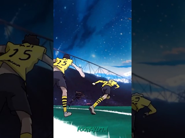 Real Madrid vs Borussia Dortmund: Anime Showdown! #football #anime #shortvideo #shorts