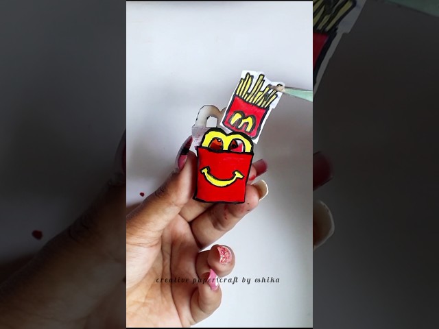 Miniature McDonald's Happy Meal Idea #shorts #art #papercraft