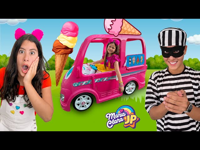 Maria Clara and JP in a funny ice cream cart story