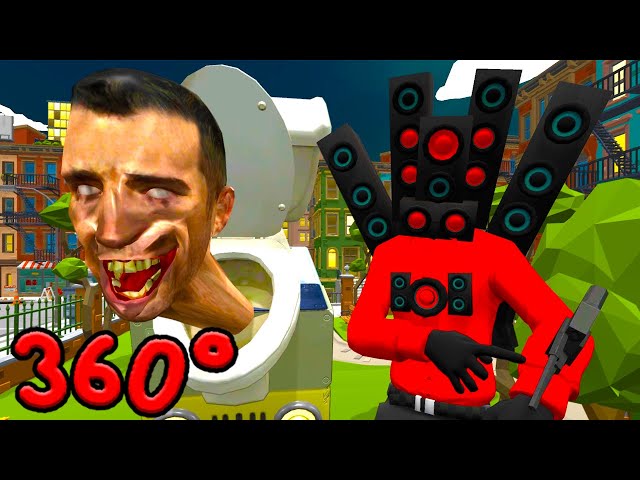 VR 360° Car Ride Chase Skibidi Toilet 61 Remix