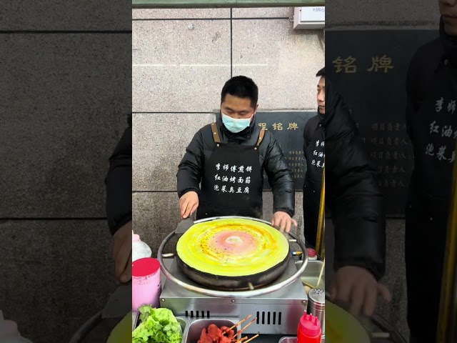 🥰 Satisfying with delicious egg pancake 🥳 #streetfood #satisfying #satisfyingvideo