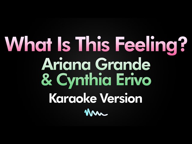 Wicked - What Is This Feeling? (Karaoke Version)