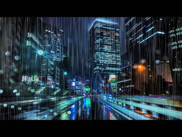 ☔️Heavy Rain in Tokyo Highway😴Drift into Sleep💤