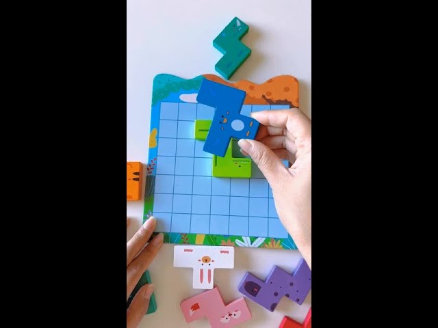 Children's puzzle entry table games toys magnetic small animal Tetris puzzle toys can train childre