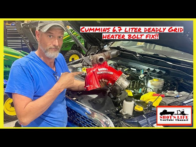 RAM 6.7 Liter Cummins deadly Grid Heater Bolt Fix, Banks Monster Ram Install!! | Shots Life