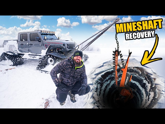 Snowmobiler Falls Into Abandoned Mineshaft- INSANE Rescue!