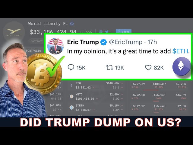 DID ERIC TRUMP JUST DUMP HIS ETHEREUM BAGS? WHY IS BITCOIN BELOW 100K STILL?