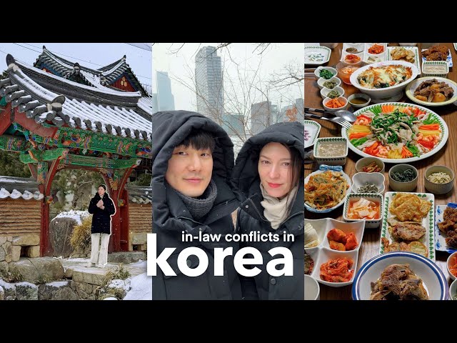 in-law conflicts in korea 🇰🇷 cultural differences, holiday family time & food, snow ❄️ seoul vlog