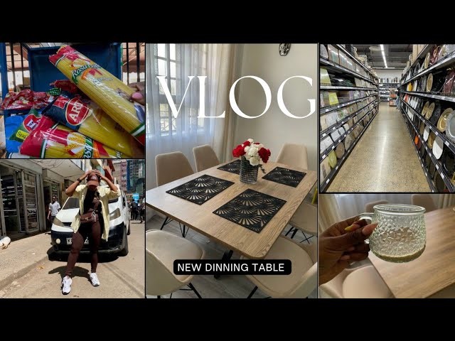 NEW DINNING TABLE//lots of shopping and plugs//sautee dinner #basicposh #haul #dinningtabledecor