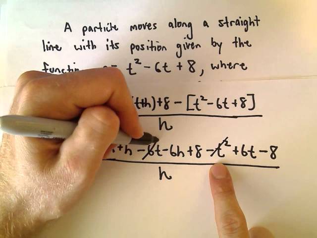 Instantaneous Velocity Using Limit Definition of Derivative