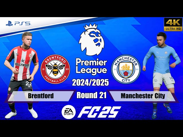 FC 25 - Brentford vs. Manchester City | Premier League 24/25 | Full Match | PS5™[4K]