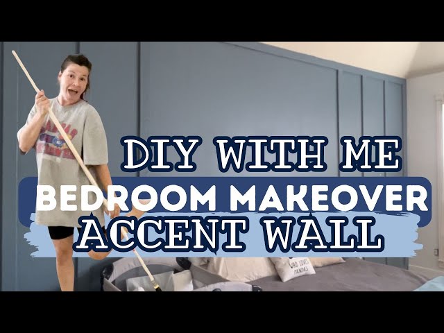 DIY Beginner Accent Wall Bedroom Makeover Transformation | DIY Home Renovation Ideas Paint with Me