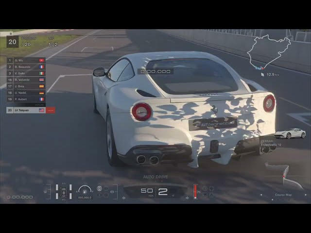 Dynamic Weather Gran Turismo 7 Nürburgring Germany Ferrari F12 Berlinetta (PS5 Pro 4K)