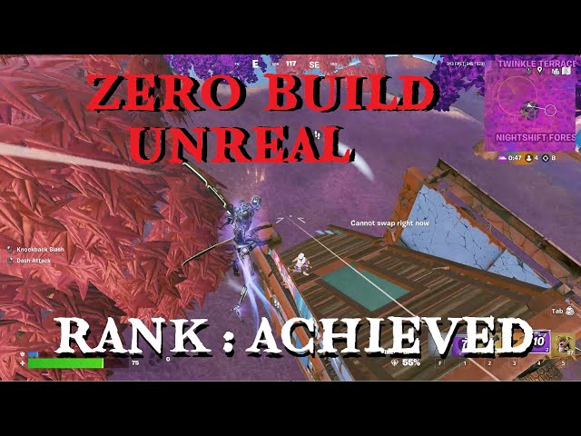 Fortnite - UNREAL RANK ACHIEVED  [ ZERO NO BUILD  ]