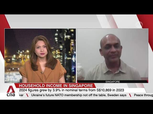 Singapore's median household income rises in 2024, income inequality drops to lowest since 2000