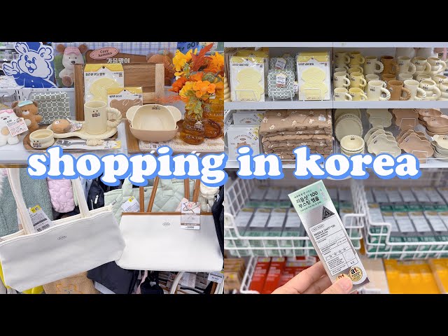 shopping in korea vlog 🇰🇷 daiso stationery haul 💛 cute finds, best seller  & more