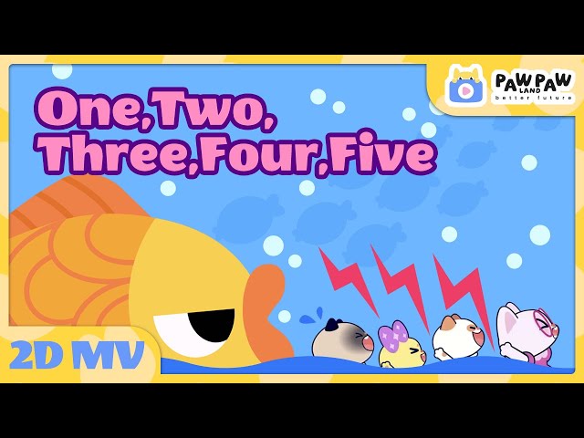 ONE, TWO, THREE, FOUR, FIVE | Belajar Angka | Lagu Edukasi Anak | PawPawland Indonesia