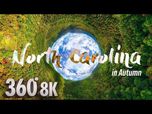 Fly Above Blue Ridge Mountains in 360° - A Meditation VR Experience of North Carolina in Autumn