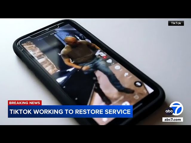 TikTok working to restore service