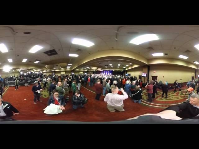 360-video: Inside Trump rally as Cruz wins