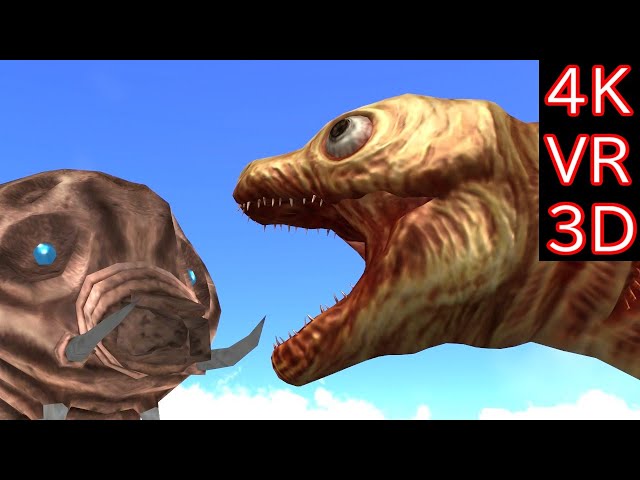 【MMD VR180】Shin Godzilla＆Mothra  Encounter（シンゴジラ＆モスラ  出会い）